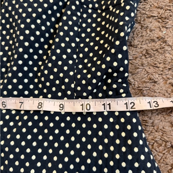 2 FOR $20 Banana Republic navy blue polka dot lined peplum top open back 0P $75 - Picture 9 of 9